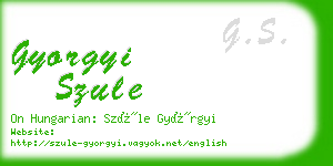 gyorgyi szule business card